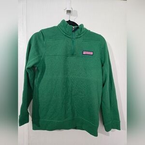10-12 Vineyard Vines Boys Green Partial ZipSweater.Faint Faded Line As Shown Pic